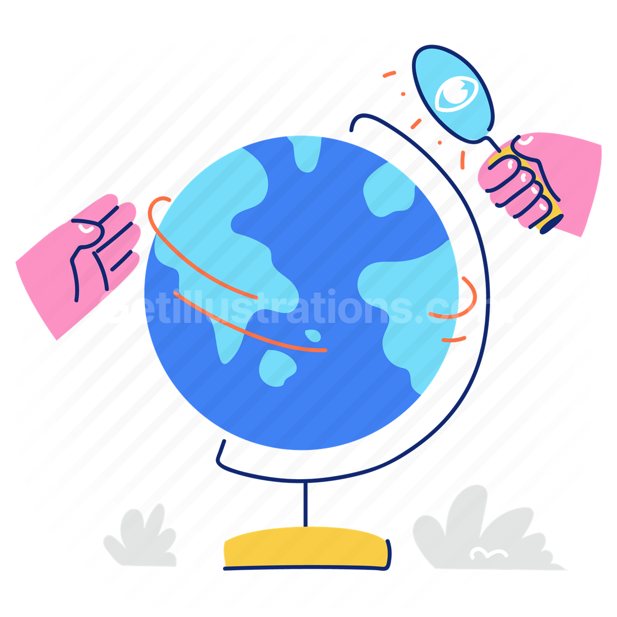 global, international, globe, earth, planet, search, find, magnifier